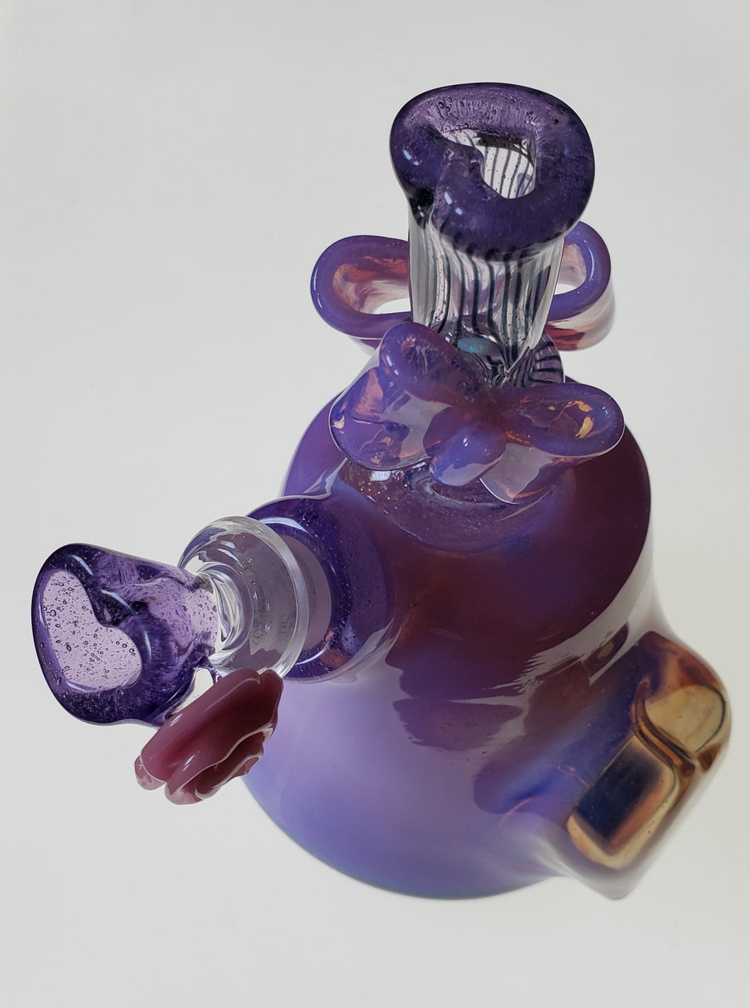 Purple Heart + Bow 10mm vase