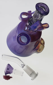 Purple Heart + Bow 10mm vase