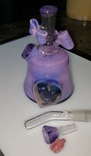 Purple Heart + Bow 10mm vase